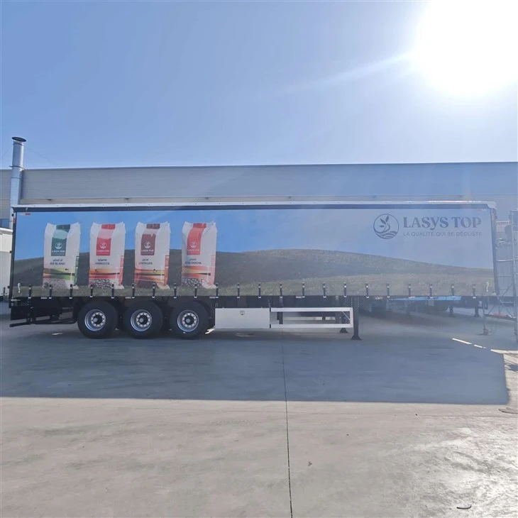 3 Axle Van Box Side Curtain Semi Trailer